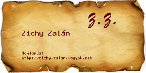 Zichy Zalán névjegykártya