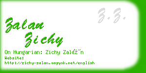 zalan zichy business card